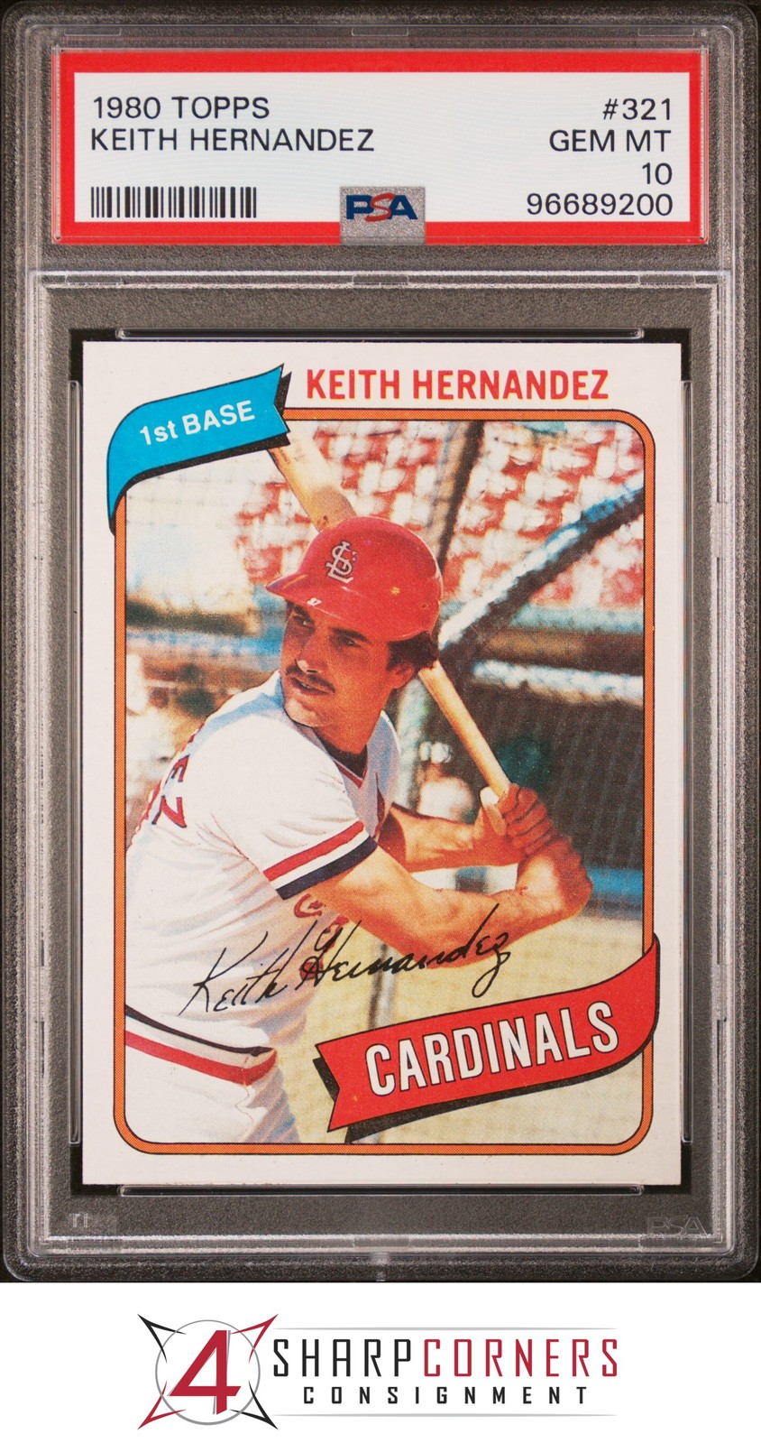 1980 TOPPS #321 KEITH HERNANDEZ CARDINALS PSA 10
