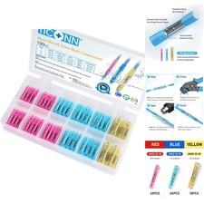 100PCS Heat Shrink Butt Wire Connector Kit Waterproof Electrical Crimp Terminals