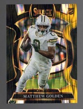 2025 Panini Select Black & Gold Shock  Concourse  Matthew Golden #66 (RC)