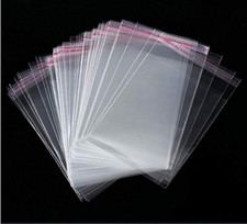 4" X 6" Self Seal Clear Cello Cellophane Resealable Plastic Poly Bags for Photo,