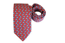 BOY'S VINEYARD VINES TIE RED/WHALE Width: 2.5/8" LENGTH 50"