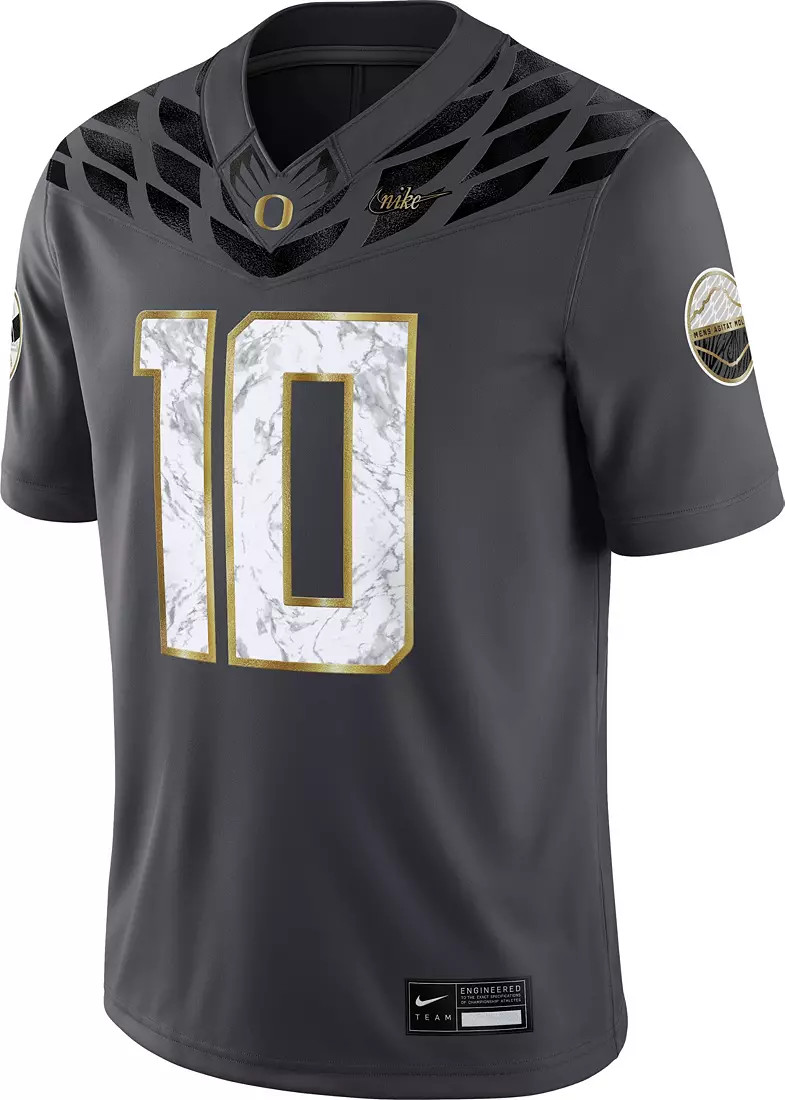 Oregon Ducks Justin Herbert #10 Nike Anthracite Alternate 2025