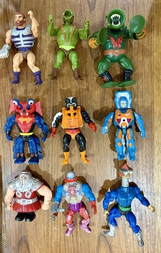 Vintage Masters of the Universe MOTU Action Figure Lot 9 1982–85 He-Man Mattel