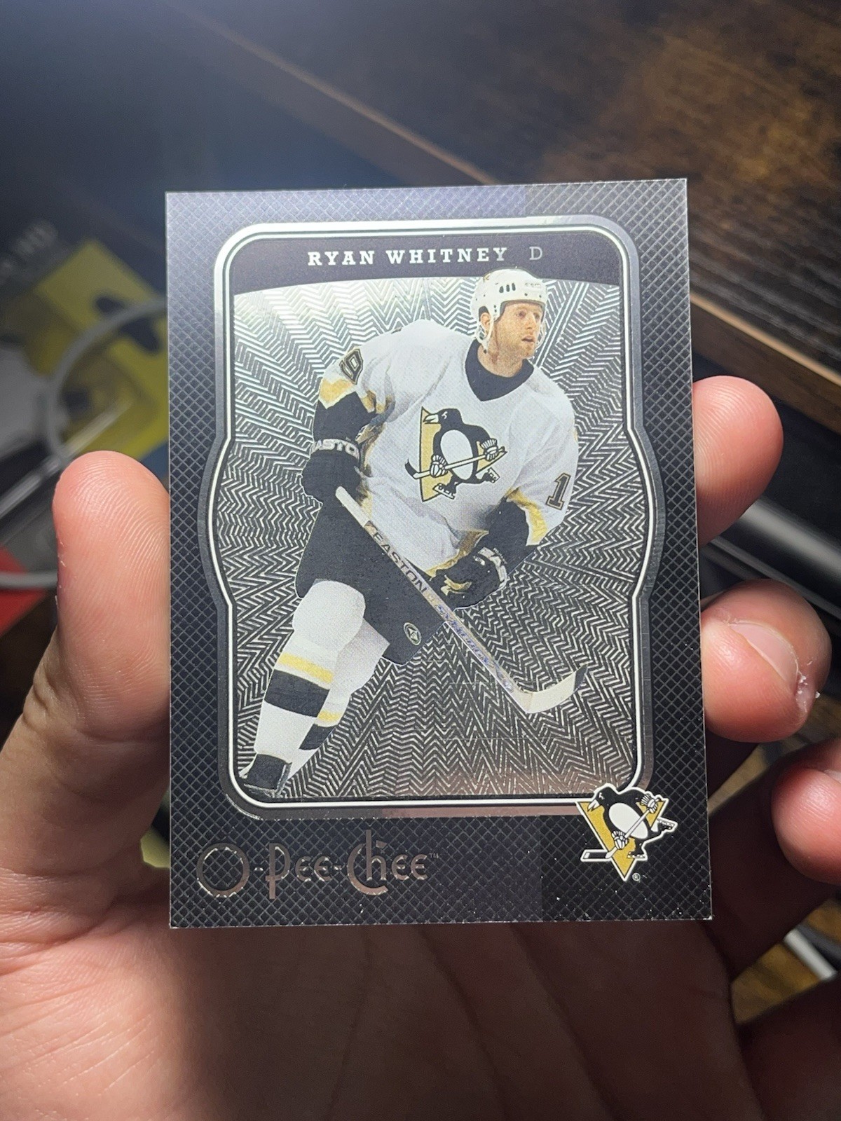 2007-08 O-Pee-Chee RYAN WHITNEY MicroMotion BLACK 55/100 SP #387 - Barstool