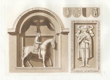 Statua Oldrado da Tresseno Milano Milano Acquatinta Acquaforte Ferrario 1820