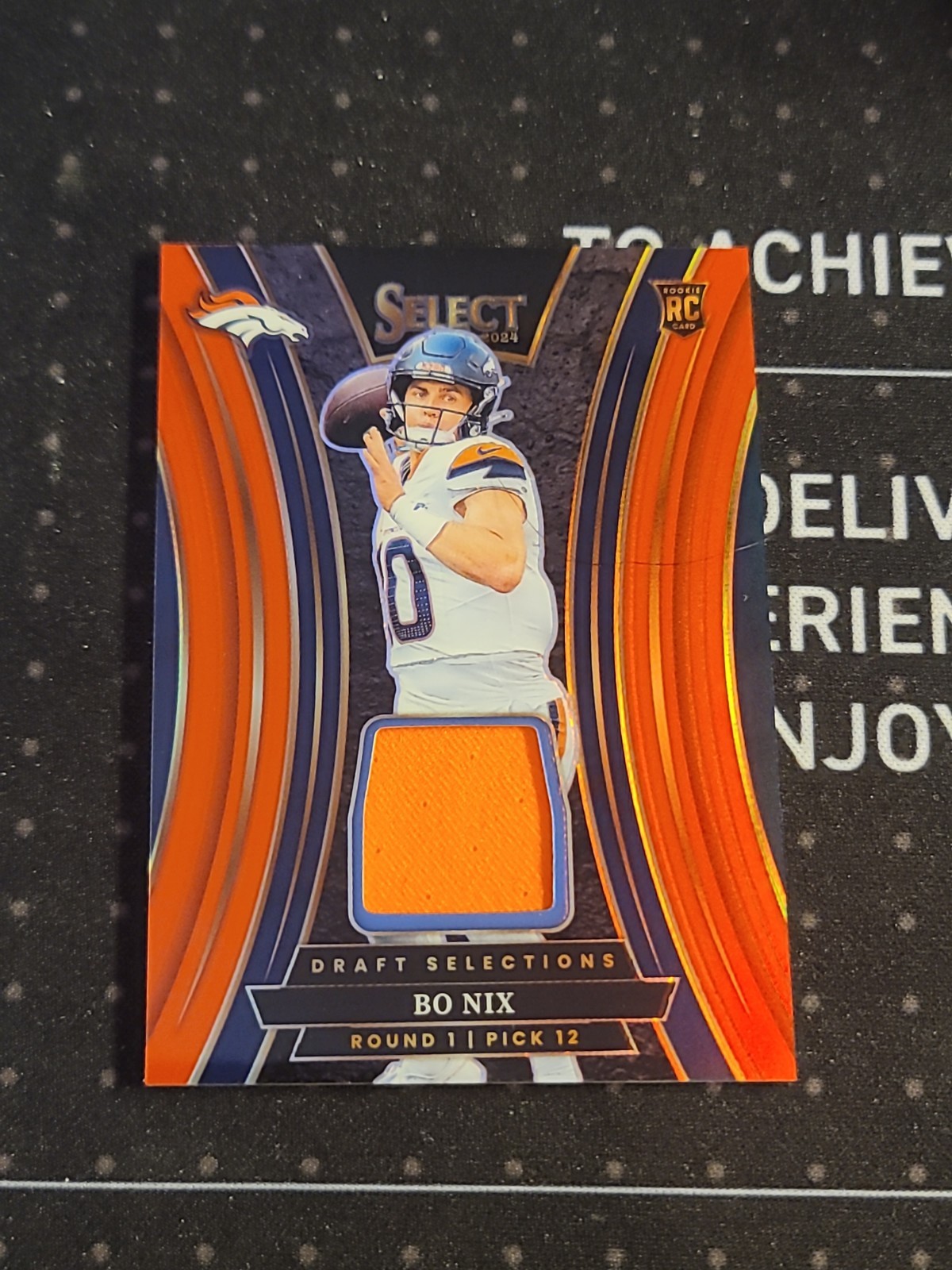 2024 Panini Select - Draft Selections Memorabilia Bo Nix #DSM-BNX Red Prizm