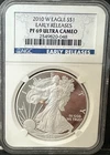 2010-W Proof $1 American Silver Eagle NGC PF69 Early Releases Blue Label