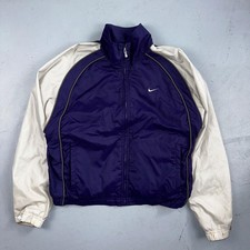 Nike Jacket Vintage Nylon Windbreaker Women  s Gym Full Zip Medium Colorblock 80s