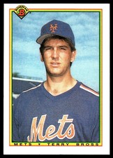 Terry Bross 1990 Bowman #129 New York Mets MLB READ FREE SHIPPING AutographDen