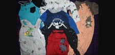 Lot of 8 Baby Boy Clothes 6-9 Months Mixed Brands Bodysuits Shorts Sleeper Tops