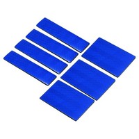 "Reflektierende AufnäHer 1\"X4\" 2\"X3\" 7Stk Klettverschluss Applikationen Blau"