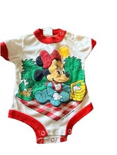 Vintage Disney Minnie Mouse Short Sleeve Bodysuit 0-6 Months