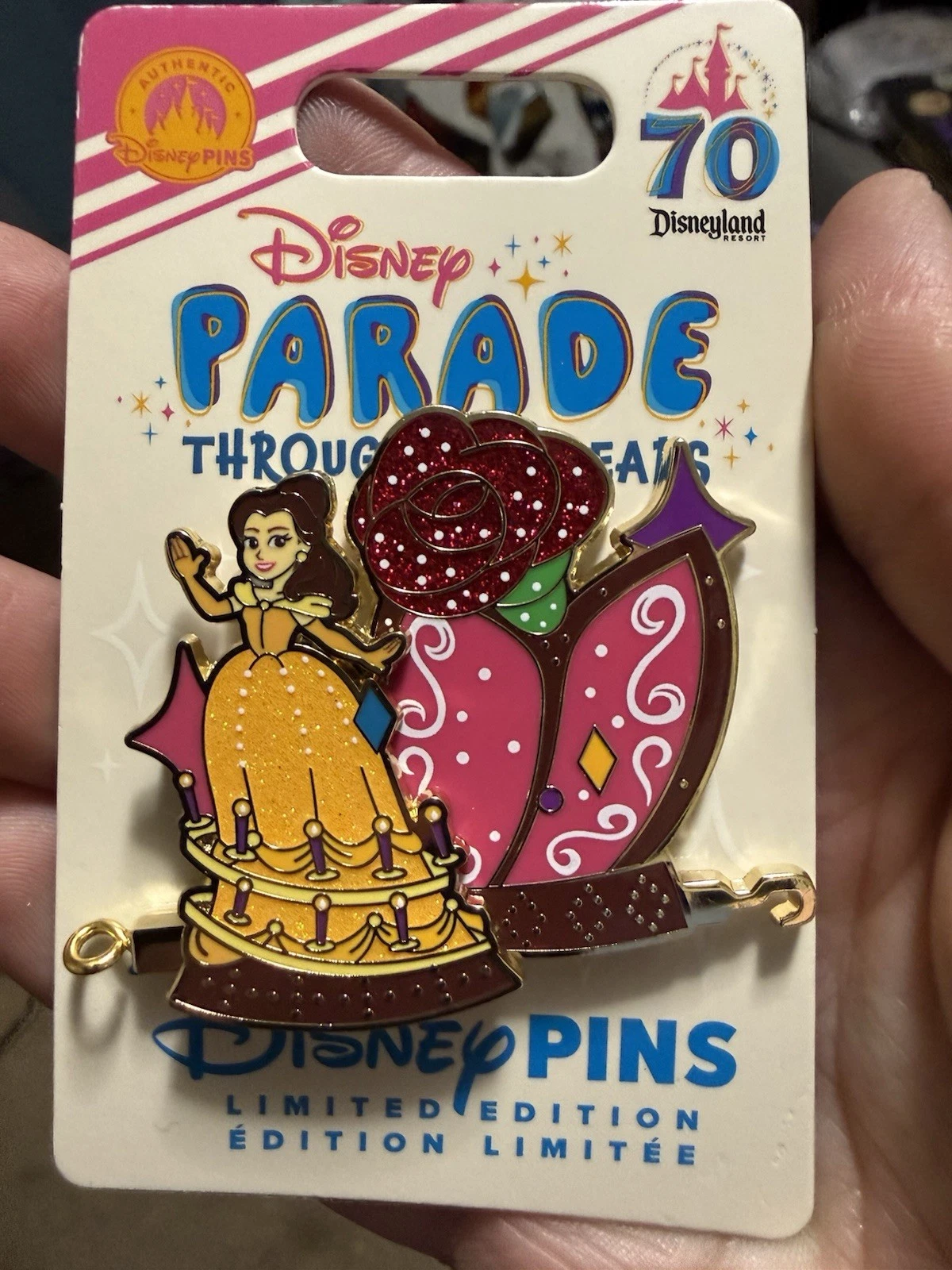 Disney Belle Beauty and the Beast Disneyland Parade Through the Years LE Pin