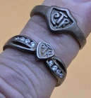 ~2~VINTAGE~"CHOOSE THE RIGHT"~925~STERLING~SILVER~CZ~"CTR"~RING'S~SIZE~6.25~8.25