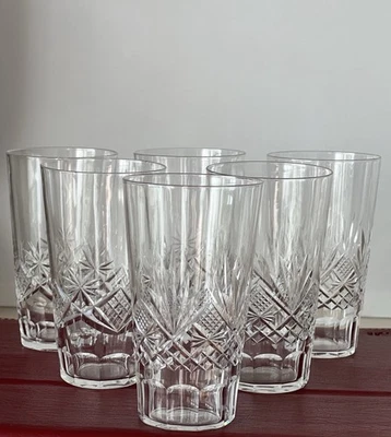 6er Set edle Vintage Kristall-Gläser /Saftgläser Diamantschliff St. Louis? - Bild 1 von 4
