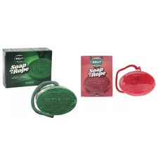 BRUT Original Soap On A Rope Men's Exfoliating and Attraction total 150g soap
