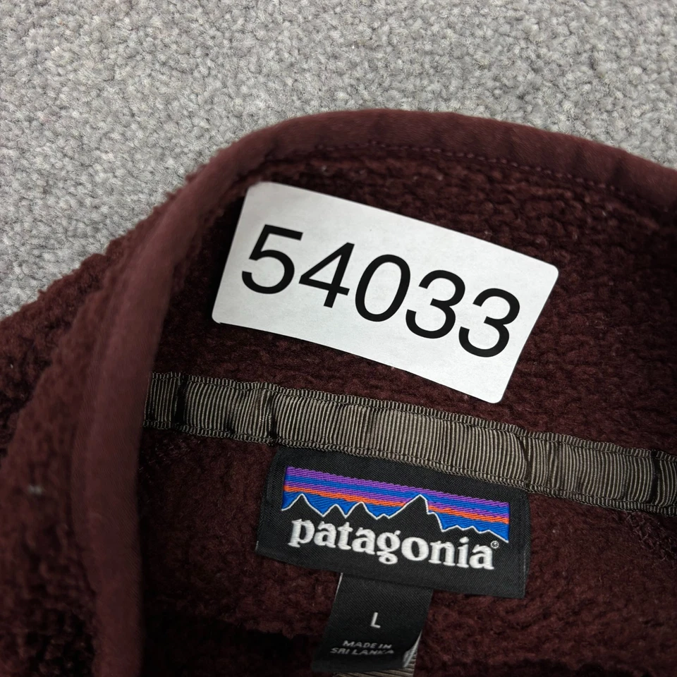 Veste d'extérieur Patagonia polaire adulte grande pile rétro rouge logo zippé... - Photo 4/4