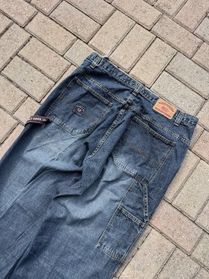 Vintage US Polo Assn Jeans Blue Carpenter Baggy Denim Embroidered Y2K Size 38x32