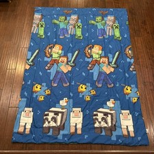 Minecraft Reversible Full/Twin Comforter Jay Franco - Alex Steve Creeper Zombie