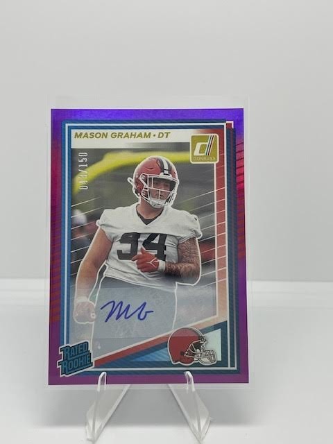 2025 Donruss Rated Rookie #340 - Mason Graham - Purple Auto - ser# /150