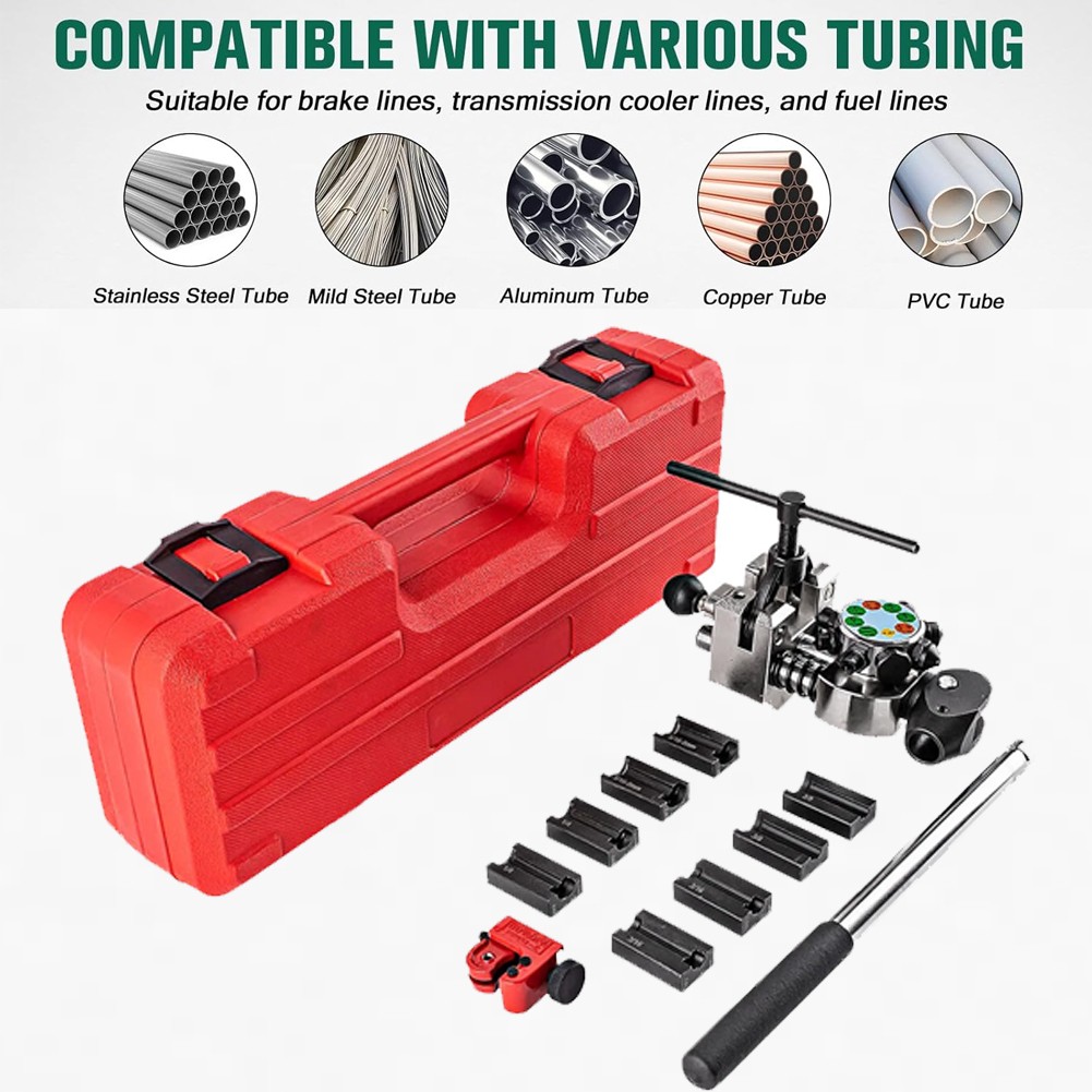 Brake Line and Tubing Flaring Tool 45 Degree Set - Single, Bubble, Double Flares