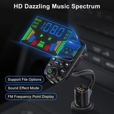 Car Bluetooth FM Transmitter Radio MP3 Wireless Adapter Hands-Free 3Port Charger