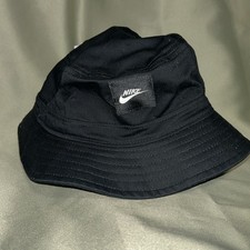 Nike Kids Bucket Hat Size M/L Color Black White Logo Unisex