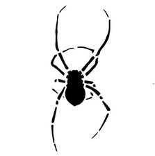 Really Great Stencils, Spider 1 Stencil, 4x4", Insects, Halloween, Arachnid, Fun