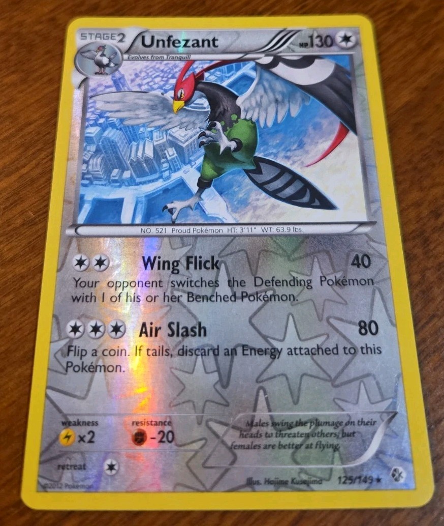 Unfezant 125/149 Boundaries Crossed Reverse Holo