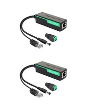 2 PCS PoE Splitter DC12V 2A Output 10/100Mbps Power Over Ethernet 802.3af/at