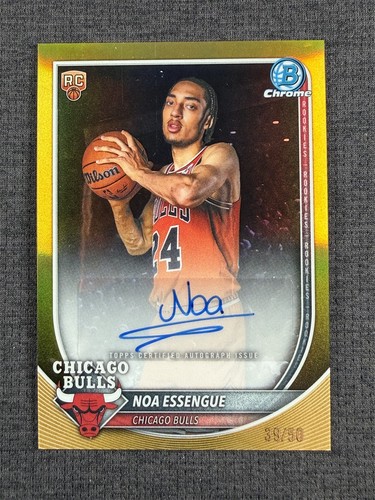 2025-26 Topps Bowman Chrome Noa Essengue RC Rookie Gold Refractor Auto /50