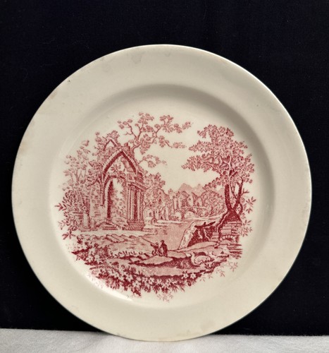 Taylor Smith Taylor English Abbey Plate, 7-3/8", Red, Replacement - Picture 1 of 9