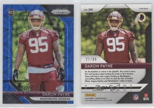 2018 Panini Prizm Rookie Blue Scope Prizm /99 Daron Payne #245 Rookie RC