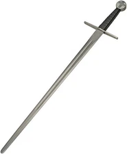 Pakistan Medieval Cross Sword Steel Blade Leather Wrapped Handle - 901140-LBS