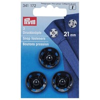 Prym Metall DruckknöPfe Zum AnnäHen 21Mm Schwarz