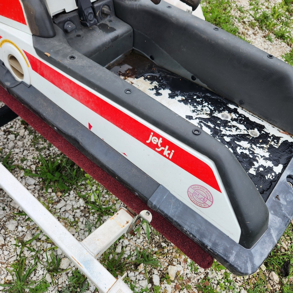 1987-1993 Kawasaki 650sx 650 sx JS650 Black Left Deck Tray Pad