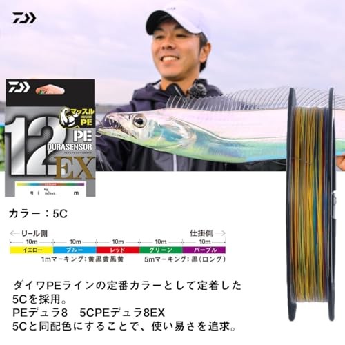 Daiwa PE line UVF PE DuraSensor X12EX+Si3 300m 2.5 44lb 5
