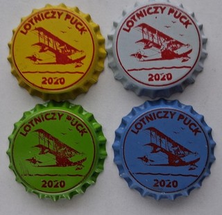 4 Kronkorken Polen PUCK Lotniczy 2020 unverkorkt