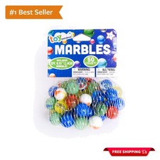 Traditional 50 Piece Glass Marble Collection - Fun Games for Kids  Parties 