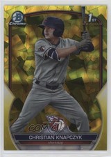 2023 Bowman Chrome Draft Sapphire Edition Yellow 56/75 Christian Knapczyk 0q4s