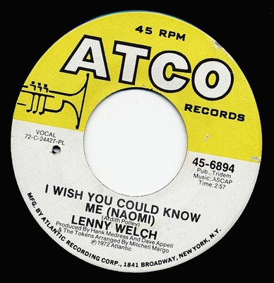 Lenny Welch - A Sunday Kind Of Love - I Wish You Could... cut - Singles Pop/D...