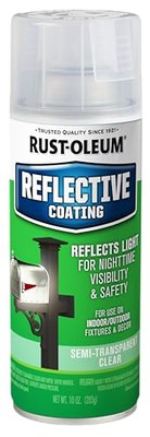 Rust-oleum 214944 Specialty Reflective Spray, Semi Transparent Clear F