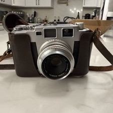 Vintage Aires 35-IIIA 35mm Rangefinder Camera   Japan   Leather Case   Tested