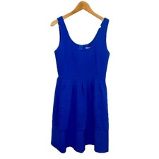 Banana Republic Tank Fit & Flare Dress Blue Size 8 Ribbed