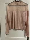 H&M Spitzen Pullover Gr L Rosa Neu Damen