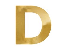 Spiegelbuchstabe „D“, gold, 55x60 cm