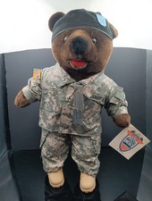 Bear Forces of America U.S. Army Green Camo Teddy Bear Plush Free Ship T2151