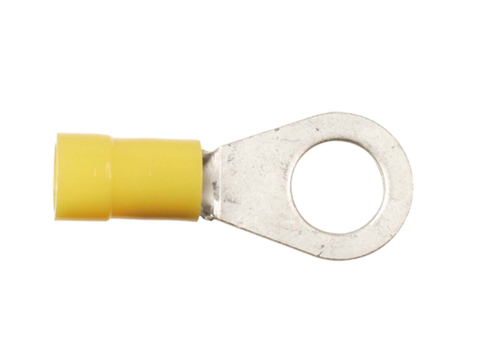 Cosse à anneau haute conductivité 4-6mm² jaune avec isolation PVC pour sertissage stable