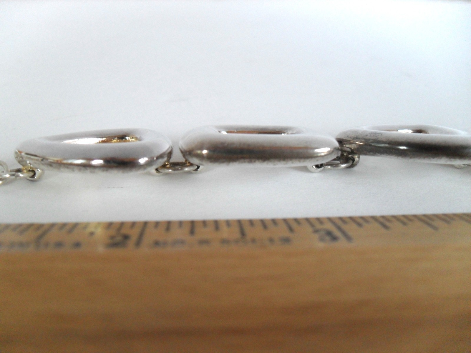 Sterling Silver Square Triangle Shapes Puffed Lin… - image 3