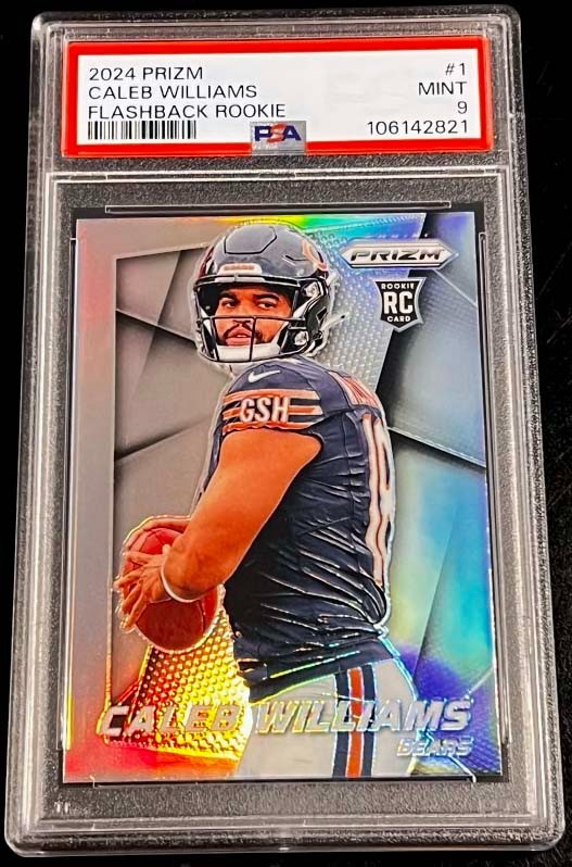 2024 Panini Prizm Caleb Williams Flashback Rookie Silver #1 SP Bears PSA 9 MINT